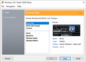 Настройки тем Winamp